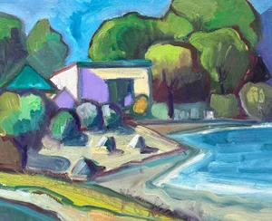 Wall Décor Berkeley Plein Air Original Oil Painting Hartman
