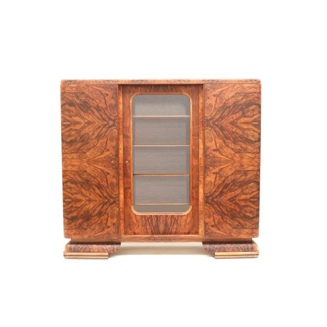 Large Vintage Art Deco Cabinet in Burl Walnut, 1930s For Sale - Image 12 of 12