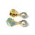 Natural Blue Opal- 4.00 carat Multi color sapphires - 1.50 carat South sea Tahiti silver pearls The earrings from the...