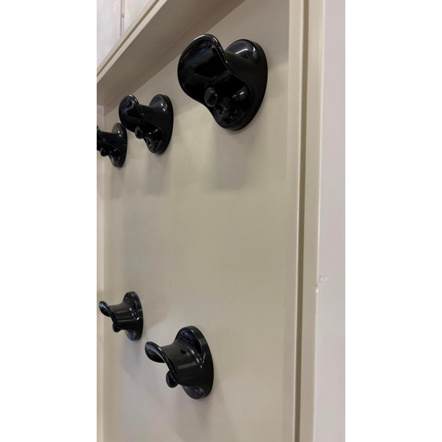 Glass Mid-Century Modern Double-Sided Hall Stand with Mirror and Coat Hooks, Europe, 1960s For Sale - Image 7 of 18