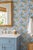 Coastal Shell of a Good Time Grasscloth Wallpaper by House Party | Ocean Blue | 6 Yards For Sale - Image 3 of 10