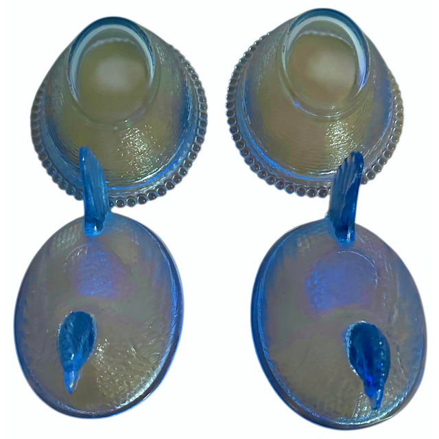 Indiana Glass Company 1970s A Pair of Indiana Glass Cornflower Blue Hen on a Nest Covered Dishes For Sale - Image 4 of 12