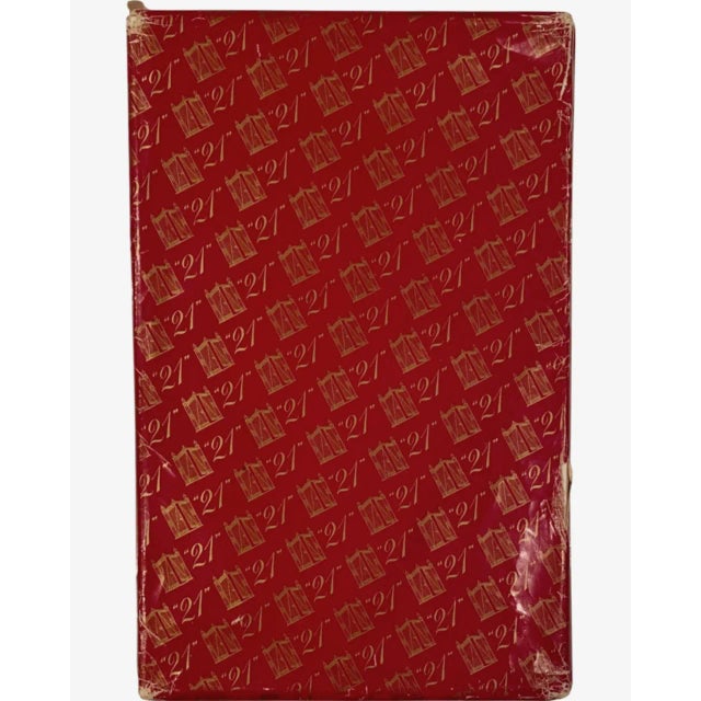 Textile Vintage the 21 Club Nyc Restaurant Tablecloth & 4 Napkins Set New York For Sale - Image 7 of 12