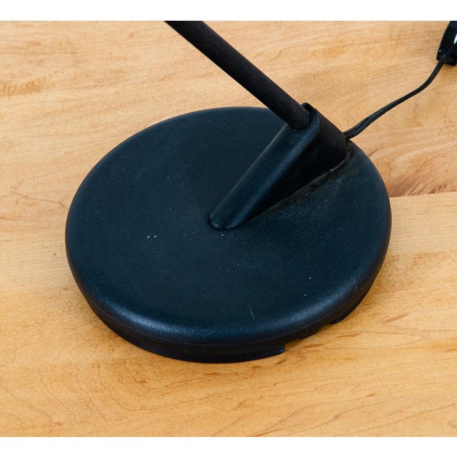 Metal Mid-Century Modern Round Metal Black American Desk Table Lamp For Sale - Image 7 of 9