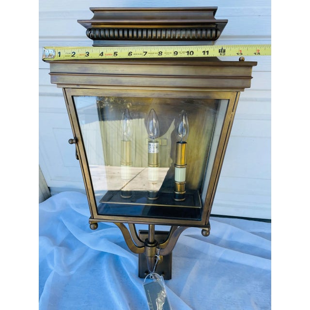The Foundry Showroom Brass Porch Lantern For Sale - Image 9 of 12