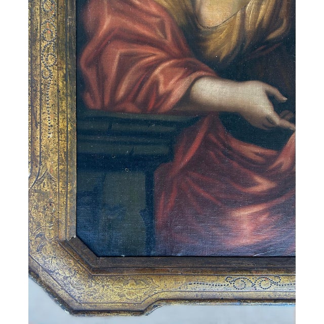 Mid 19th Century 19th Century Cumaean Sybil Portrait After Giovanni Romanelli, Italy For Sale - Image 5 of 7