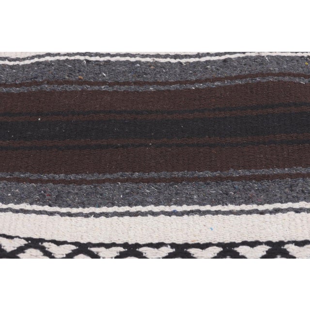 Vintage Striped Indian Kilim Rug - 04'09 X 05'11 For Sale In Dallas - Image 6 of 9