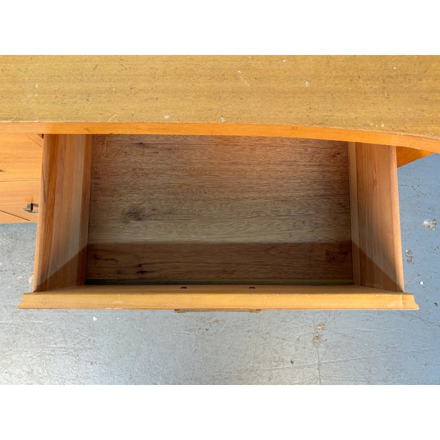 Unique Vintage Mid-Century Dresser With Brass Hardware For Sale - Image 14 of 16