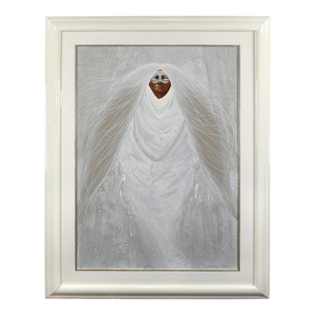 "Conception" - Portrait of a Native American on a Vision Quest by Frank Howell For Sale