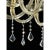 Stunning Venetian modern clear with gold-leaf Murano glass chandelier . Full od culs and crystal pendants in a new linear...