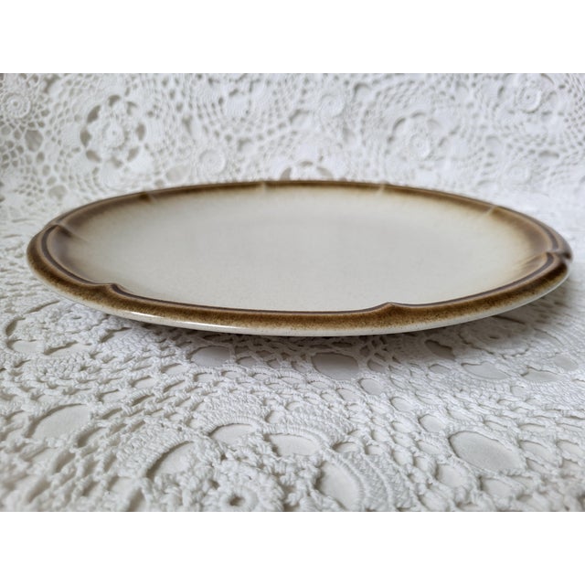 Mikasa 1970s Mikasa Large Brown Provincial Ceramic Platter For Sale - Image 4 of 4