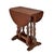 A handsome William and Mary–style drop-leaf side table crafted in oak and having a gate-leg base supporting an oval top...