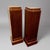 A pair of Art Deco pedestals. Beautiful veneer with carved profile details.