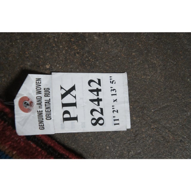 Semi Antique Oriental Tribal Hand Knotted Wool Area Rug Carpet 11' X 13' For Sale - Image 11 of 12