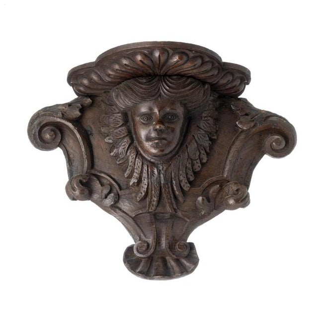 Corbel in Carved Chestnut Wood, 19th Century For Sale - Image 6 of 6