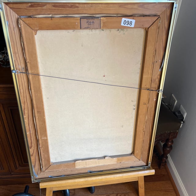 Green Oil on Canvas Made by Emilio Giuseppe Dossena Signed Framed Mountain Village For Sale - Image 8 of 8