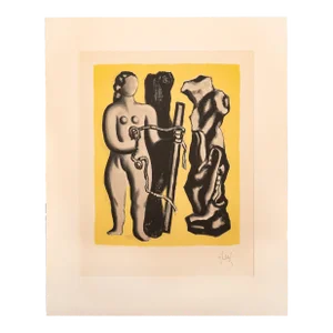Fernand Léger Original French MCM Modernist Signed Abstract Lithograph Fernand Leger 1952, 1952