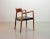 Wood Danish Solid Teak & Black Leather 57 Desk Chair by Niels Otto Moller for J.L. Møllers, 1960s For Sale - Image 7 of 18