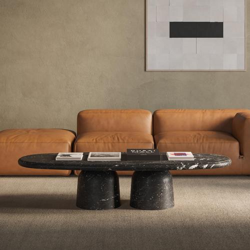 Not Yet Made - Made To Order Nissa Travertino Stone Coffee Table by Ivan Colominas For Sale - Image 5 of 8