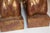 Pair Carved Wood Seated Rams Gold / Burgundy Wash For Sale - Image 13 of 14