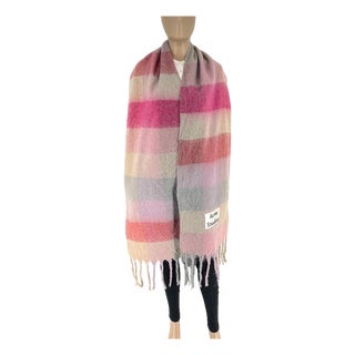 Acne Studios Colored Block 80% Wool Scarf For Sale
