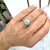 Gender: Ladies Metal Type: 14k White Gold Ring Size: 5.5 Shank width: 4.75 mm Weight: 7.25 grams One ladies 14K white gold...