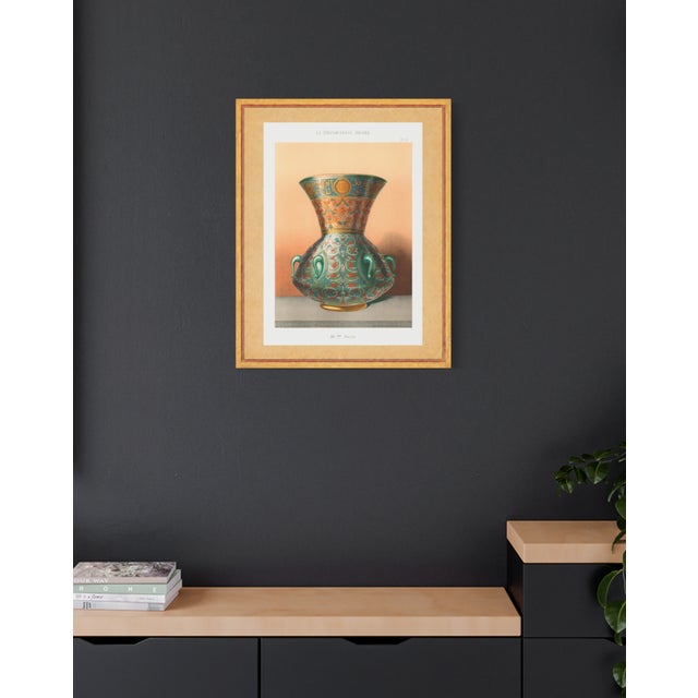 Traditional Atelier Aria Lumae Emile Prisse d'Avennes La Decoration Arabe 14th Century Mamluk Enameled Glass Vase Fine Art Gallery Board Print 16 X 20 For Sale - Image 3 of 14
