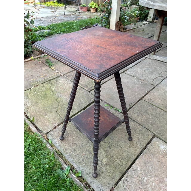Victorian Antique Victorian Wooden Side Table For Sale - Image 3 of 5