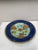 French Majolica plate Onnaing Circa 1890. flowers and blackberries.