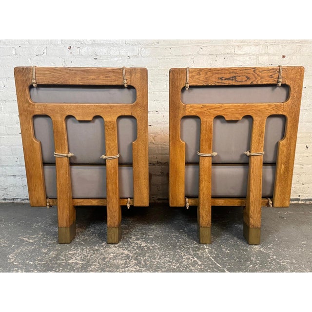Mid 20th Century Pair of Mid-Century "Elmyre" Chairs Attributed to Guillerme & Chambron for Votre Maison For Sale - Image 5 of 12