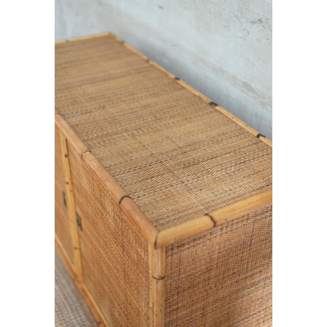 Bamboo and Rush Fabric Sideboard by Dal Vera, 1970s For Sale - Image 6 of 8