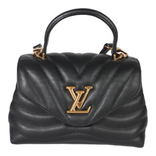 Black Calfskin New Wave Hold Me Top Handle Bag For Sale
