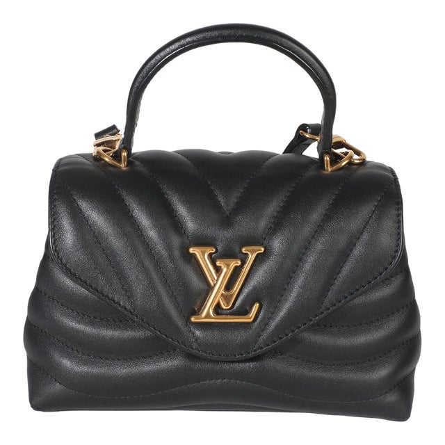 Black Calfskin New Wave Hold Me Top Handle Bag For Sale