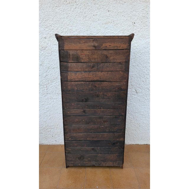 Antique Spanish Carved Wooden Bureau Cabinet With Drop-Front Desk, 19th Century For Sale - Image 10 of 10