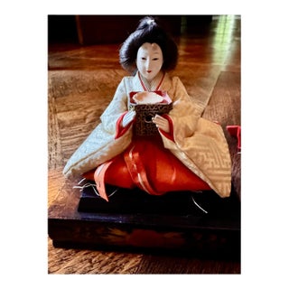 Japanese Antique Set of 3 Ladies in Waiting Original Handsewn and Handcrafted Dolls For Sale
