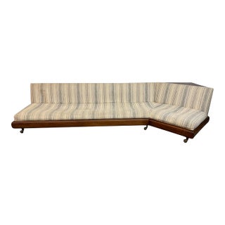 Mid-Century Modern Adrian Pearsall Walnut Boomerang Storage Sofa For Sale
