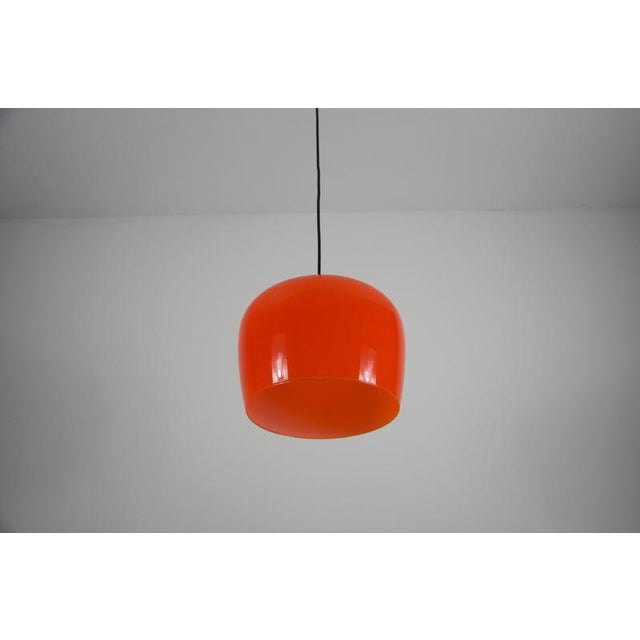 Mid-Century Red Glass Pendant Lamp, Italy, 1960s For Sale - Image 11 of 15