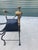 Metal Vintage Italian Curule Savonarola Armchair in Black Leather Brass & Iron For Sale - Image 7 of 17