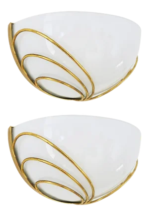 Pair of Murano Half Moon Sconces