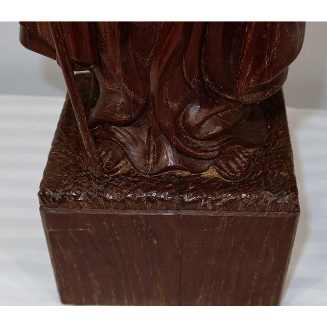 Statue of Christ, 1890s, Chestnut For Sale - Image 11 of 18