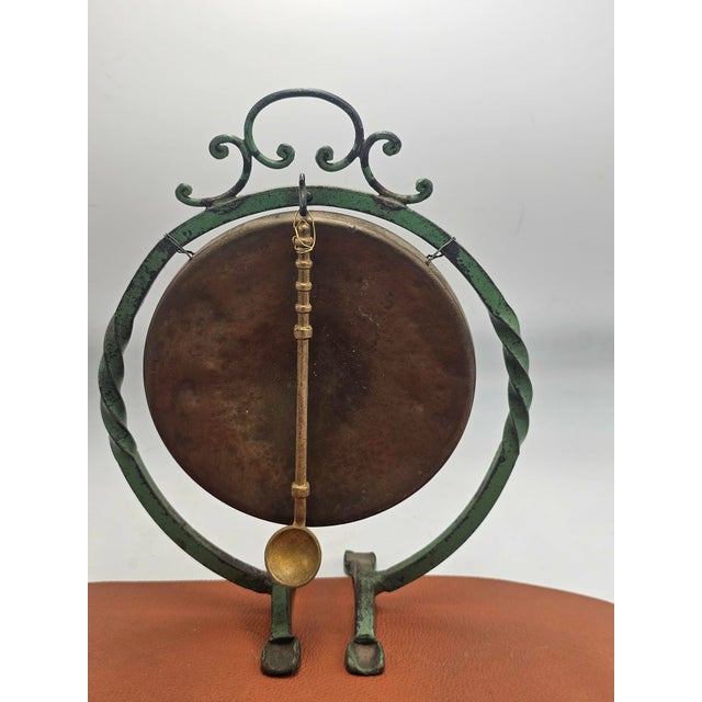 Metal Asian Gong Bell, 1890s, Set of 2 For Sale - Image 7 of 7