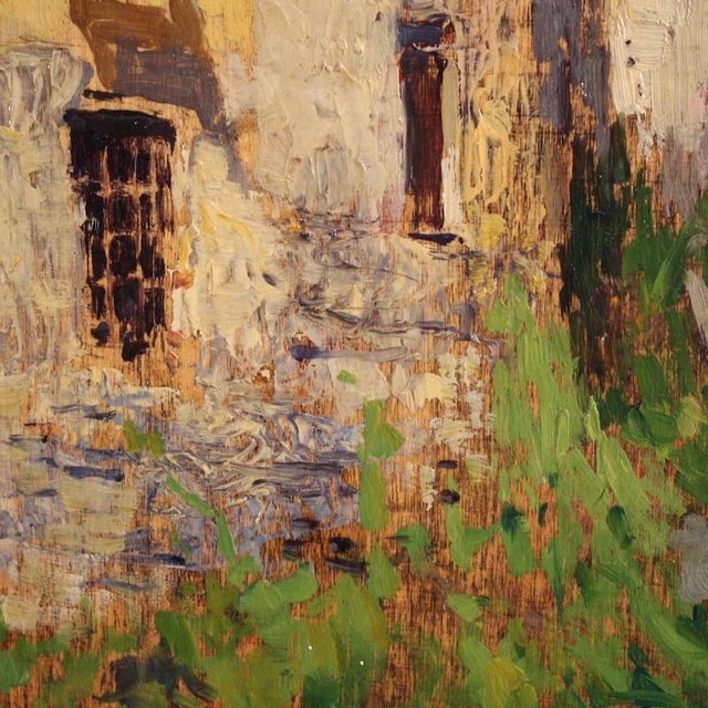 Italian Artist, View of Houses, 1930, Oil on Board, Framed For Sale - Image 13 of 16