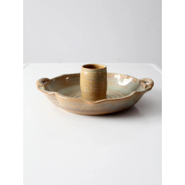 Contemporary Vintage Studio Pottery Chicken Roaster For Sale - Image 3 of 12