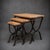 This 21st Century Wrought Iron Nesting Tables set beautifully combines clean architectural lines with timeless artisanal...