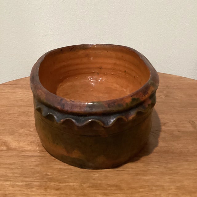 Antique French Glazed Terracotta Oval Baking/Cooking Vessel For Sale - Image 4 of 12