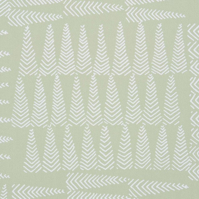 Contemporary Sample - Schumacher Charlie Wallpaper in Green For Sale - Image 3 of 4