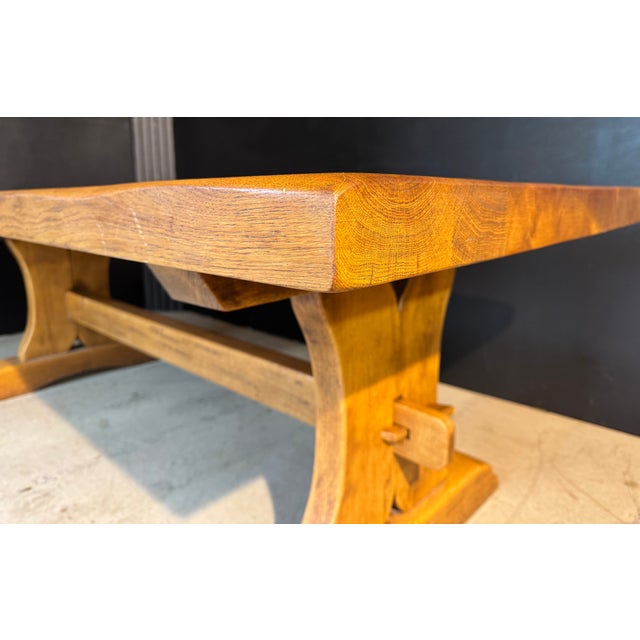 Oak Farmhouse Dining Table, 1930s For Sale - Image 3 of 14
