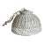 Mid Century White Wicker Hanging Swag Light For Sale