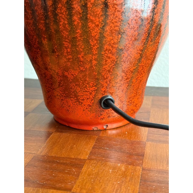 Art Deco Black and Orange Otto Table Lamp from Upsala-Ekeby, 1938 For Sale - Image 12 of 13
