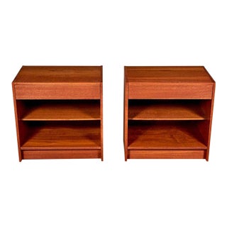 Mid 20th Century Danish Modern Nightstands - Set of 2 For Sale
